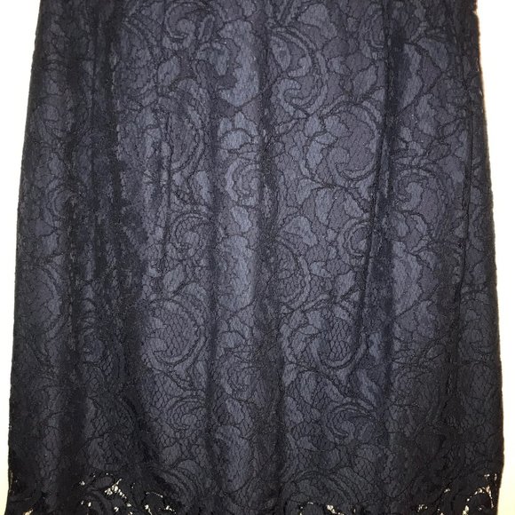 J. CREW Dress 0 Alisa Leavers Lace Navy Blue - Picture 6 of 9